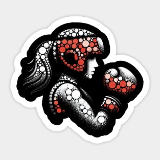 Female Boxer Sticker